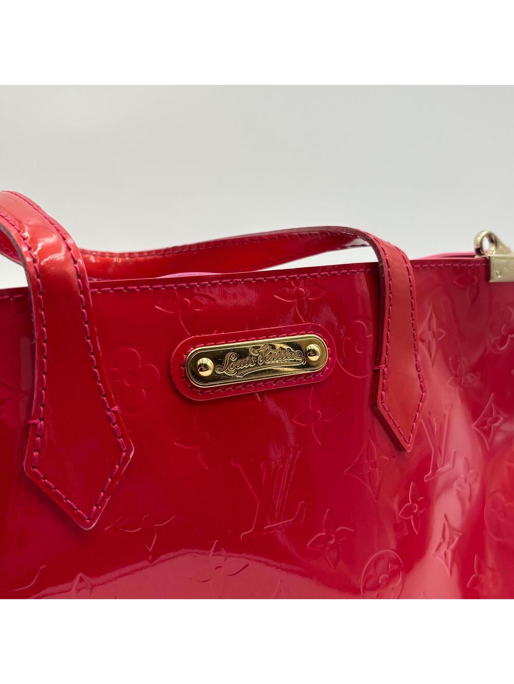 Louis Vuitton Monogram Vernis Wilshire Boulevard Tote PM Hot Pink Patent Leather - Picture 9 of 11